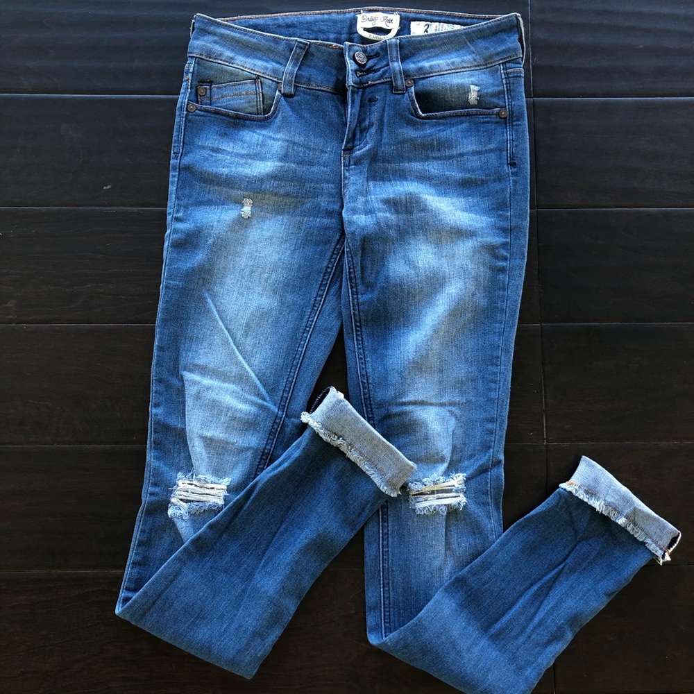 Distressed jeans